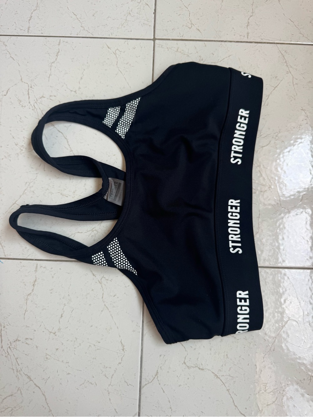 Stronger Women’s Black Sports Bra -